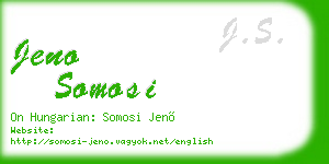 jeno somosi business card