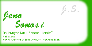 jeno somosi business card